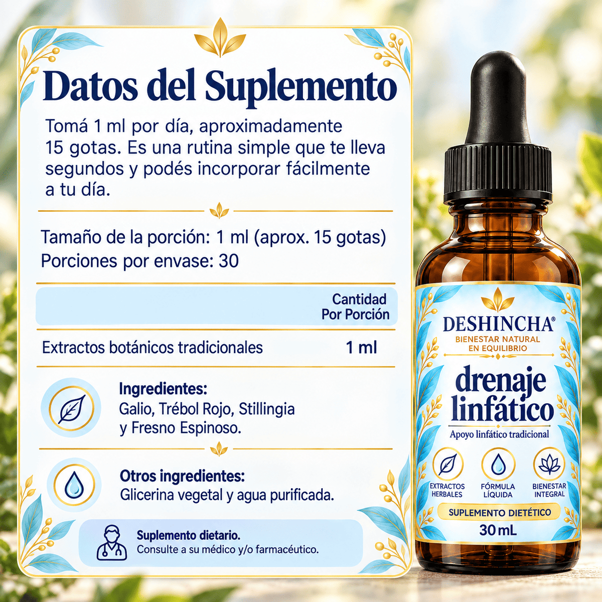 Deshincha® | Bajá la Hinchazón del Rostro, Abdomen y Piernas Todos los Días