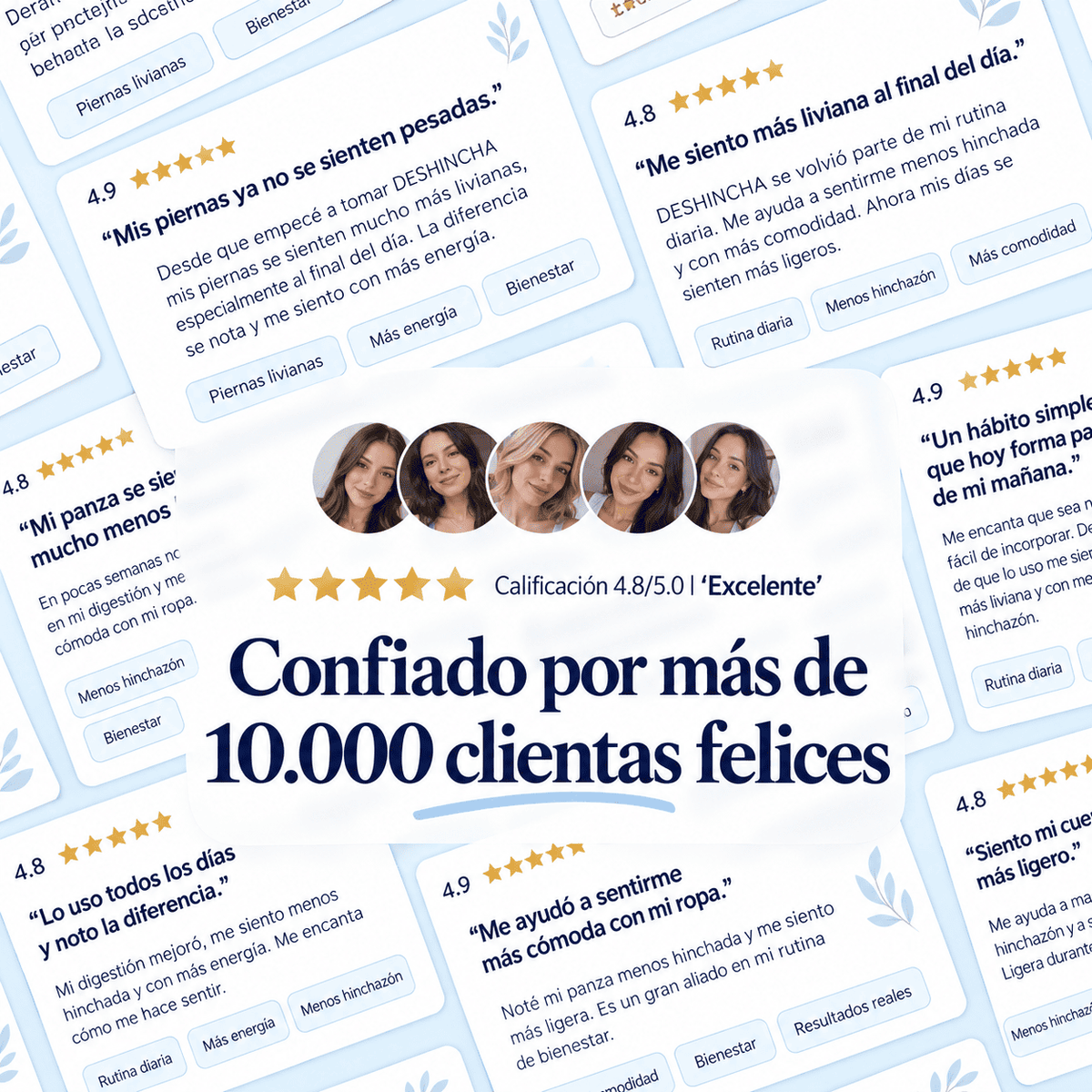 Deshincha® | Bajá la Hinchazón del Rostro, Abdomen y Piernas Todos los Días